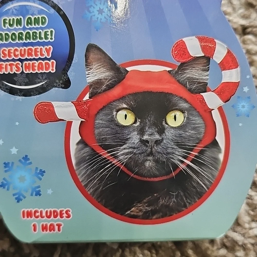 NWT Holiday Cat Hats - Candy Cane Festive Hat $7ea Or 2 For $12